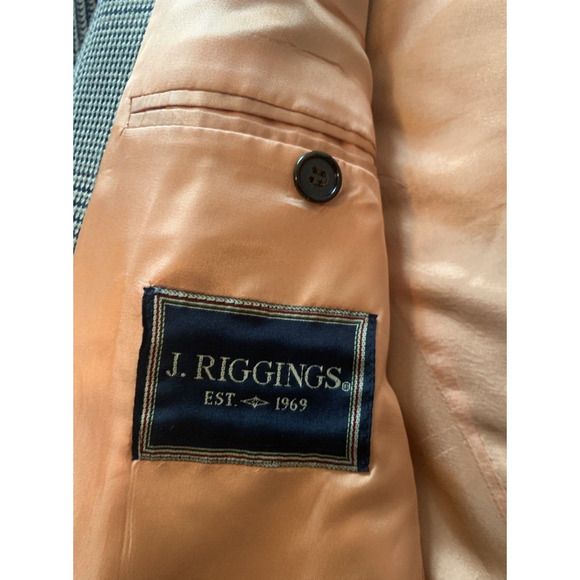 Vtg J Riggins Wool Blend Blazer Mens Size 40R Brown Tweed Sport Coat Suit Jacket - Picture 7 of 16